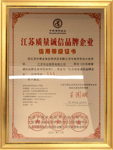 AAA信用等級證書